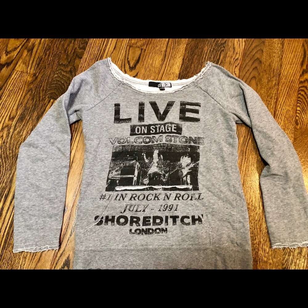 Volcom XS Off Shoulder Sweatshirt